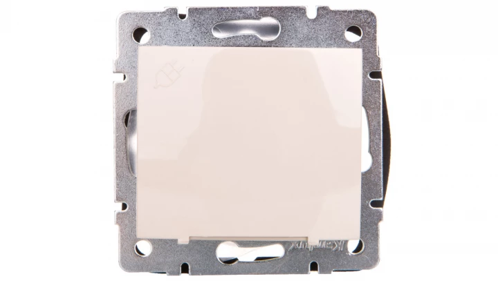DOMO Gniazdo z uziemieniem IP44 Schuko śrubowe 16A 250V kremowy 011230103 24791