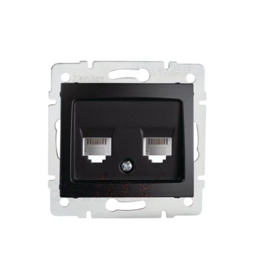Gniazdo komputerowo-telefoniczne (RJ45 Cat 5e+RJ11) DOMO 01-1430-042 cm