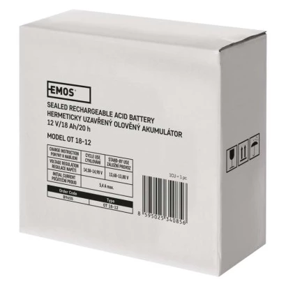 Akumulator AGM 12V 18Ah 12×12 B9655
