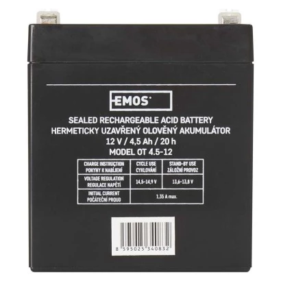 Akumulator AGM 12V 4,5Ah faston 4,7 B9653