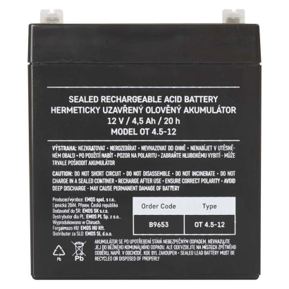Akumulator AGM 12V 4,5Ah faston 4,7 B9653