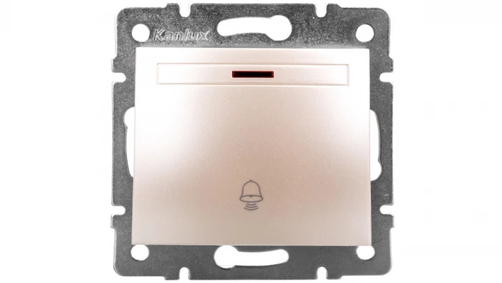 DOMO Łącznik zwierny dzwonek z LED szybkozłączka 10AX 250 perłowy białyV 011080230 24957