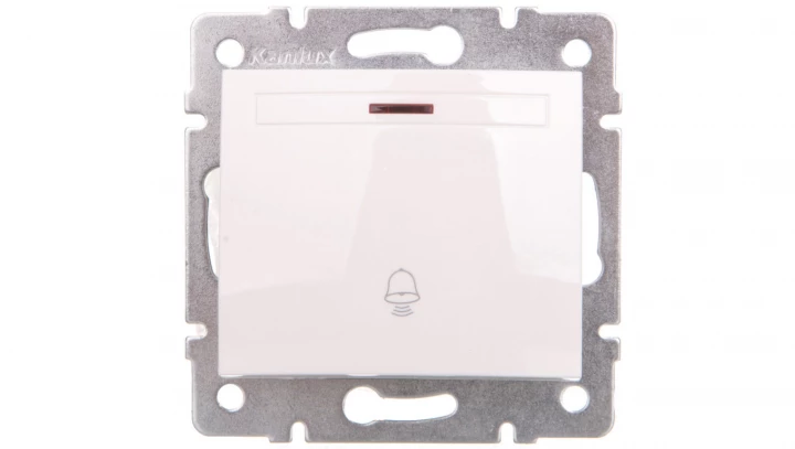 DOMO Łącznik zwierny dzwonek z LED szybkozłączka 10AX 250V biały 011080202 24720