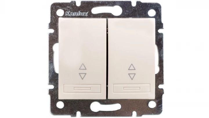 DOMO Łącznik podwójny schodowy szybkozłączka 10AX 250V kremowy 011060203 24778
