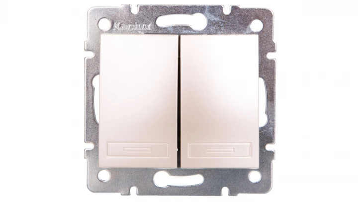 DOMO Łącznik zwierny podwójny szybkozłączka 10AX 250V perłowy biały 011022230 24951