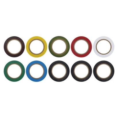 Taśma izolacyjna PVC 15mm / 10m mix /10szt./ F615992