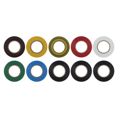 Taśma izolacyjna PVC 19mm / 20m mix /10szt./ F61999
