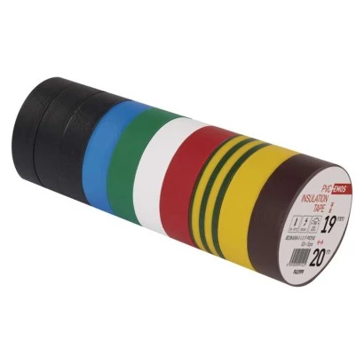 Taśma izolacyjna PVC 19mm / 20m mix /10szt./ F61999