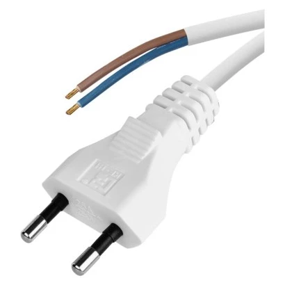 Przewód przyłączeniowy PVC 2x0,75mm, 3m biały S15273