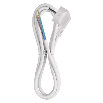 Przewód przyłączeniowy PVC 3x1,0mm, 2m biały S14312