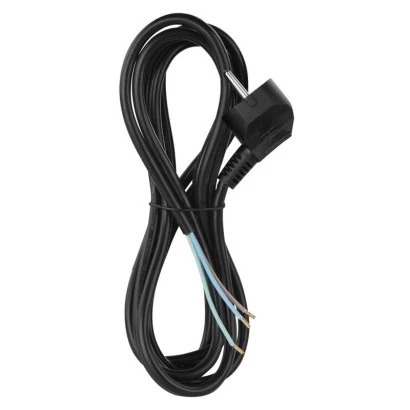 Przewód przyłączeniowy PVC 3x0,75mm, 2m czarny S18372