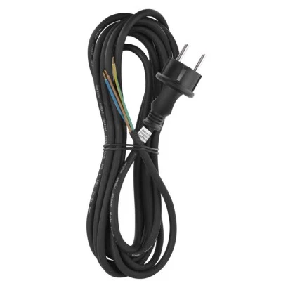 Przewód przyłączeniowy guma 3x1,0mm, 5m czarny S03150