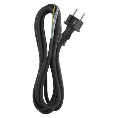 Przewód przyłączeniowy guma 3x1,5mm, 3m czarny S03230