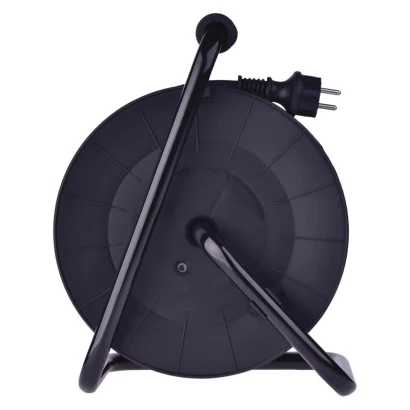 Przedłużacz bębnowy ogrodowy 50m czarny / guma-neopren / 4x230V / 3x2,5 mm2 P084503