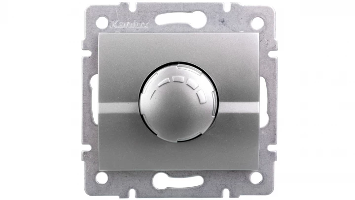 LOGI Ściemniacz obrotowy 500W z filtrem śrubowy 10AX 250V srebrny 021160143 25201