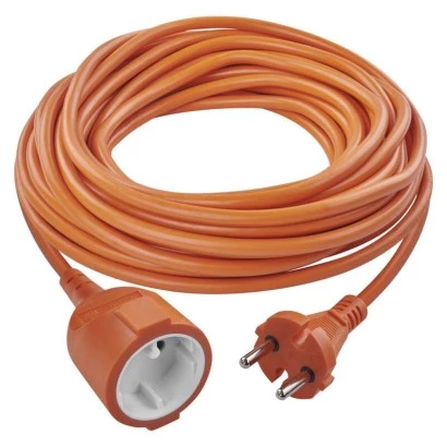 Przedłużacz ogrodowy 15m 1-gniazdo / pomarańczowy / 2x1mm2 P01315