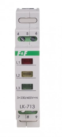 LK-713 R Lampka modułowa 3-fazowa czerwona 3x230V+N AC