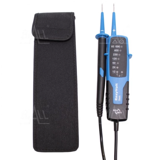 Eazy Volt BASIC LED tester elektryka 10..690VAC/DC z pokrowcem