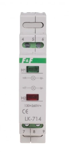 LK-714 Lampka modułowa zielona/czerwona 130-260V AC/DC 130 - 260V