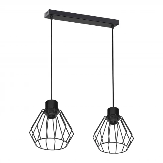 PINO lampa wisząca, moc max. 2x60W, E27, czarna