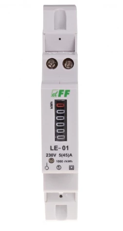 LE-01 Licznik energii elektrycznej 1-fazowy 5/45A 230V z wyświetlaczem bębenkowym