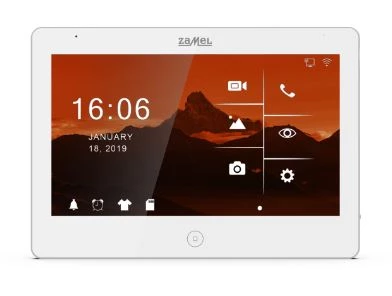 Wideomonitor 10 calowy IPS HD z dotykowym ekranem oraz bramką WiFi biały VP-810WHDWIFI ENT10000466