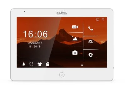 Wideomonitor 7 calowy IPS HD z dotykowym ekranem oraz bramką WiFi biały VP-809WHDWIFI ENT10000472