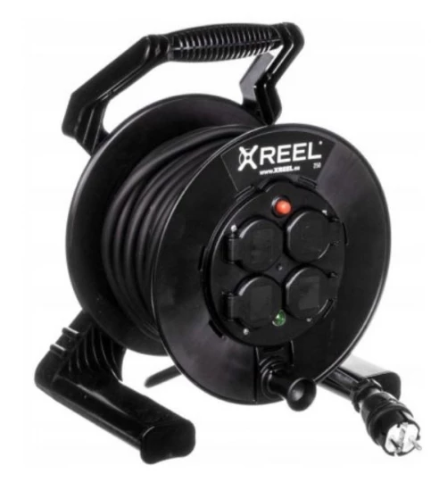 Przedłużacz bębnowy XREEL 25mb H05RR-F 3x2,5 IP44 4xGS 230V 92501H48243