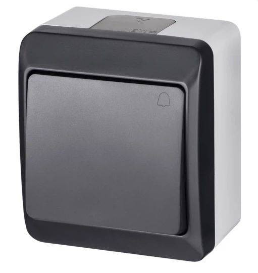 Hermes Przycisk hermetyczny dzwonek 10A IP44 antracyt 0337-07