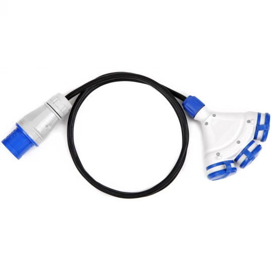 Adapter rozgałęźnik CAMPING 16A 3P 3x 230V EXTREM 3X2,5 HO5RR-F 3m IP44 PS-CMP3M/44/3,0M/3X2,5/H05RR-F