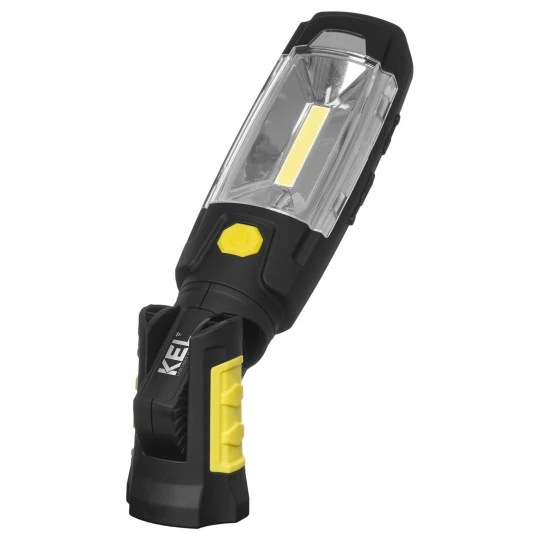Lampa warsztatowa akumulatorowa LED COB 3W 2,6Ah Li-Ion /+ powerbank, hak, magnes/ LW-1PBR