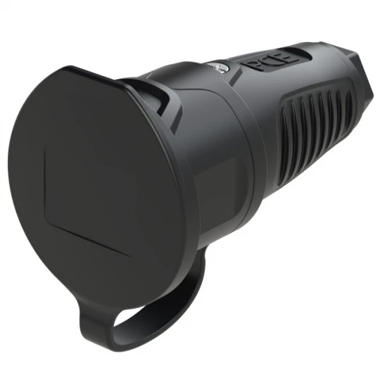 Taurus2 gniazdo przenośne gumowe z zatyczką IP54 (czarny) 2411-ss