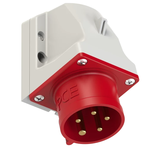 Wtyczka odbiornikowa 16A 5P 400V czerwona IP44 515-6