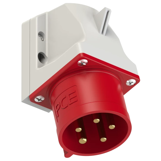 Wtyczka odbiornikowa 32A 5P 400V czerwona IP44 525-6