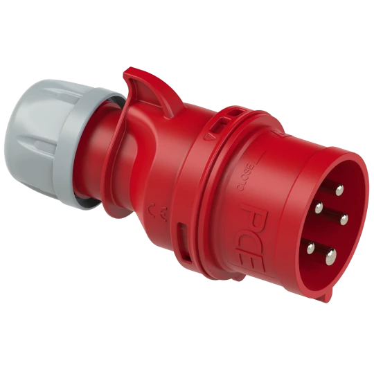 Wtyczka przenośna (zwrotnica faz) 16A 5P 400V czerwona IP44 SHARK 7015-6