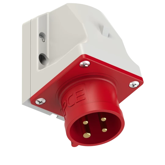 Wtyczka odbiornikowa 16A 4P 400V czerwona IP44 514-6