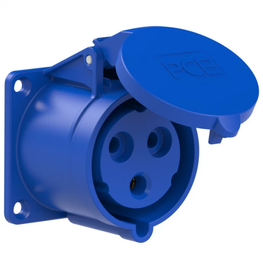 Gniazdo tablicowe 32A 3P 230V /70x70/ niebieskie IP44 323-6