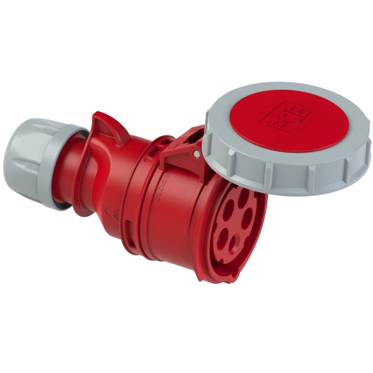 Gniazdo przenośne 16A 5P 400V czerwone IP67 SHARK 2152-6