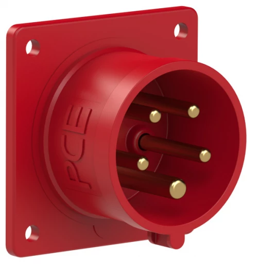 Wtyczka tablicowa 16A 5P 400V czerwona IP44 615-6f7