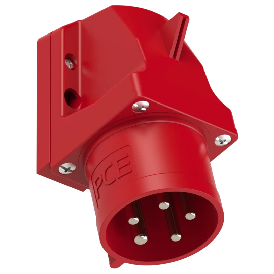 Wtyczka odbiornikowa (zwrotnica faz) 32A 5P 400V czerwona IP44 7725-6
