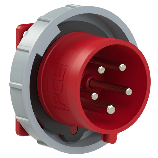 Wtyczka tablicowa 32A 5P 400V czerwona IP67 6252-6