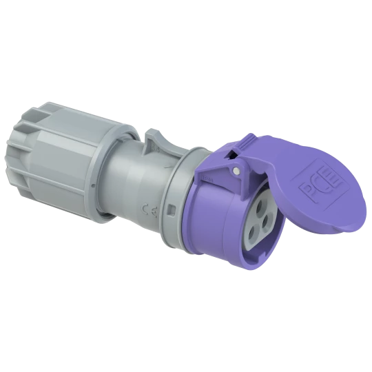 Gniazdo przenośne 16A 3P 24V fioletowe IP44 TWIST 263V