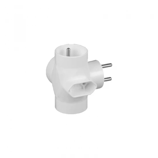 Rozgałeźnik wtyczkowy 3x2P+Z +1xEuro biały R-44
