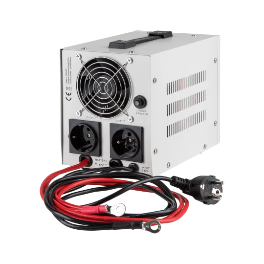 Zasilacz awaryjny KEMOT PROsinus-800 przetwornica z czystym przebiegiem sinusoidalnym i funkcją ładowania 12V 230V 800VA/500W