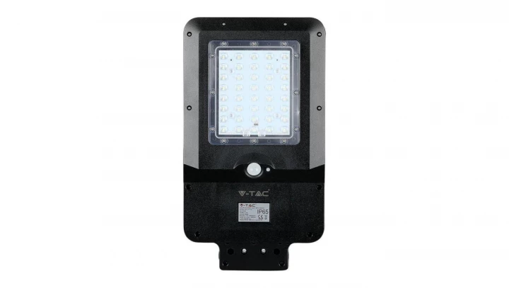 Oprawa uliczna VT-ST15 15W 1600lm IP65 LED SOLAR STREETLIGHT COLORCODE:6000K BLACK COVER 8548