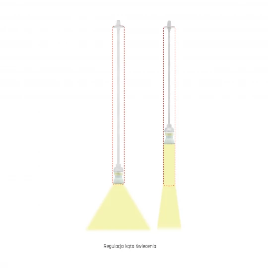 CHLOE SLIM MR11 ZWIESZANA BAZA 250V IP20 40x500+1m kabel BIAŁY regulowany kąt świecenia SLIP005053