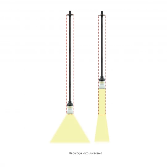 CHLOE SLIM MR11 ZWIESZANA BAZA 250V IP20 40x500+1m kabel CZARNY regulowany kąt świecenia SLIP005054