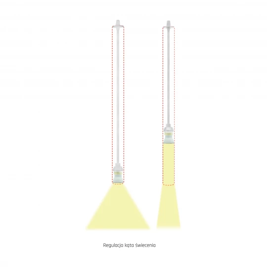 CHLOE SLIM MR11 ZWIESZANA SZYNOPRZEWÓD 3F 250V IP20 40x500+1m kabel BIAŁY regulowany kąt świecenia SLIP005051