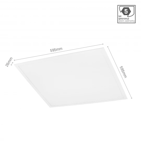 ALGINE PANEL BACKLIGHT DRIVER PHILIPS 40W NW 230V  120st IP20 600x600x26 BIAŁY 5 lat gw. podtynk
