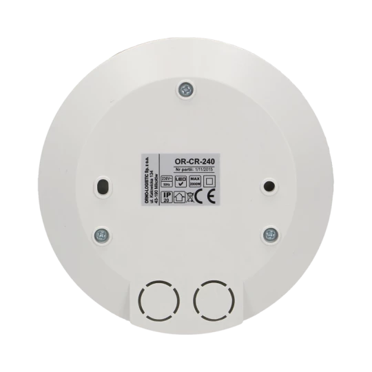 Mikrofalowy czujnik ruchu ultra płaski, 5.8GHz 360st. IP20 2000W OR-CR-240